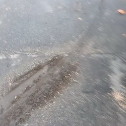 Where they DESTROYED my asphalt! Where they DESTROYED my asphalt!