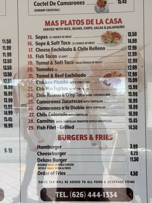 Menu photo 4 El Super Burrito Jr Temple City, CA
