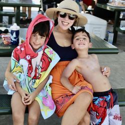 Fischer Park - After the splash pad with mom