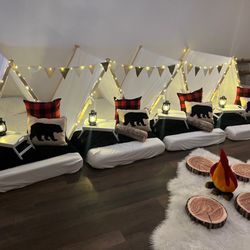 Aesthetic Events - A-Frame Tent Sleepover Rental