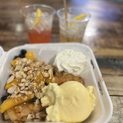 Gina’s Crepes & Waffles - Nutella Strawberry Crepe and cocktails from Recess