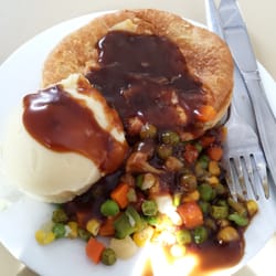 Red Dove Cafe - Pie with Veg and Gravy :-)