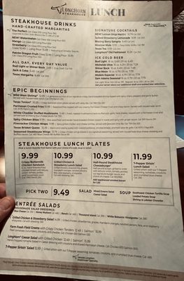 Menu photo 3 LongHorn Steakhouse Manor, TX