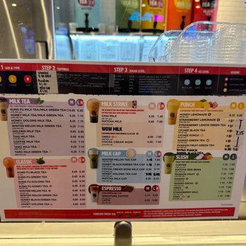 Kung Fu Tea - Menu - Bubble Tea Near Me - Las Vegas, Nevada