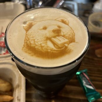 Boudicca’s Celtic Pub - Guinness pint with bear image "print" - Irish Pub Near Me - Gatlinburg, Tennessee