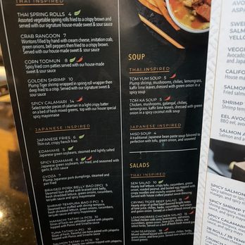 Sen Thai Asian Bistro - Menu pictures - Japanese Near Me - St Louis, Missouri