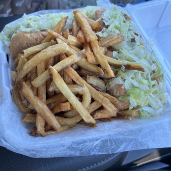 Jackie M's & Son - Philly Cheese Steak with cherry peppers, mushrooms, lettuce and tomatoes - Cheesesteaks Near Me - Augusta, Georgia