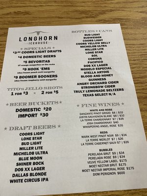 Menu photo 3 Longhorn Icehouse Dallas, TX Menu photo 3 Longhorn Icehouse Dallas, TX
