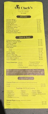 Menu photo 1 OB Clark's Saint Louis, MO