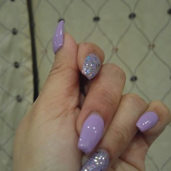 Crescent Nail and Spa - My pretty acrylic nails in coffin shape style done by Jennifer - Nail Salons Near Me - Vancouver, British Columbia