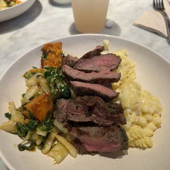 Flower Child - Build your own Bowl with Gluten-Free Mac & Cheese & Red Chile Glazed Sweet Potato - Salad Near Me - Houston, Texas