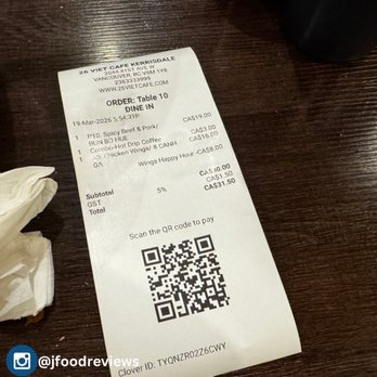 26 Viet Cafe - Vietnamese Near Me - Vancouver, British Columbia