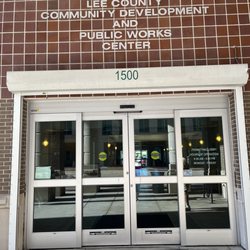Lee County Permitting Office - Front door entrance