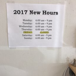 New Hours in 2017