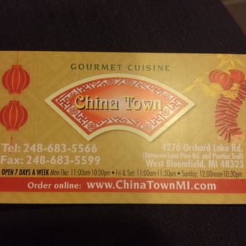 China Town - Chinese Near Me - West Bloomfield, Michigan