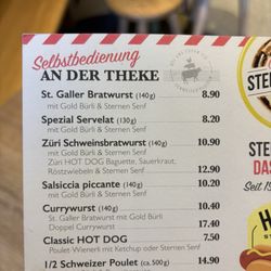 STERNEN GRILL - Menu