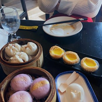 Han Palace - A7. Steamed Roast Pork Bun D8. Coconut Pudding D1. Purple Gold Yolk Bun D2. Portuguese Custard Tarts - Dim Sum Near Me - McLean, Virginia Han Palace - A7. Steamed Roast Pork Bun D8. Coconut Pudding D1. Purple Gold Yolk Bun D2. Portuguese Custard Tarts - Dim Sum Near Me - McLean, Virginia