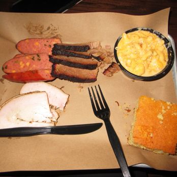 Mission BBQ - Jalapeño cheddar sausage , lean brisket, corn bread , Mac and cheese - Barbeque Near Me - Goodyear, Arizona Mission BBQ - Jalapeño cheddar sausage , lean brisket, corn bread , Mac and cheese - Barbeque Near Me - Goodyear, Arizona