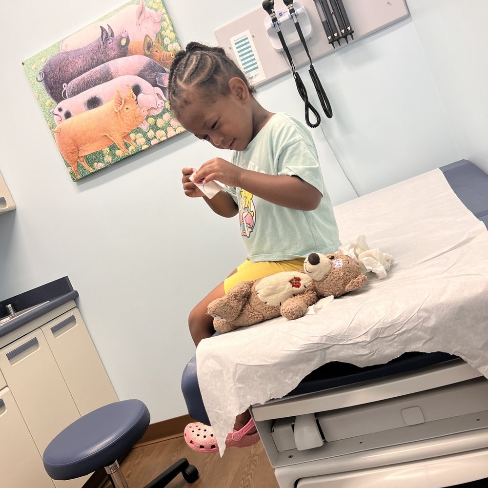 PM Pediatric Urgent Care - Doctor gave her stickers after care - Urgent Care Near Me - Woodbridge, Virginia PM Pediatric Urgent Care - Doctor gave her stickers after care - Urgent Care Near Me - Woodbridge, Virginia