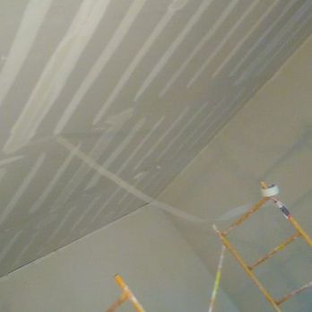 Water Damage Ceiling Repair Taping Phase New Drywall Locally