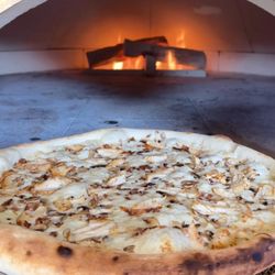 Baked Pizza and Sandwiches - Chicken Mushroom Alfredo Pizza
