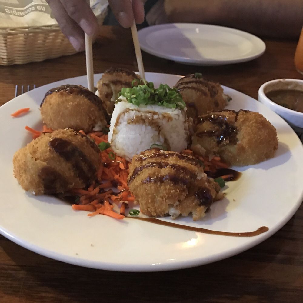 Culichi Town - The 3 chilis appetizer thing.They fried the peppers and then cut them open and filled them with crab and cream cheese mix. Not spicy - Sushi Bars Near Me - Modesto, California