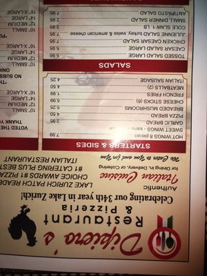 Menu photo 4 Dipiero's Pizza Lake Zurich, IL