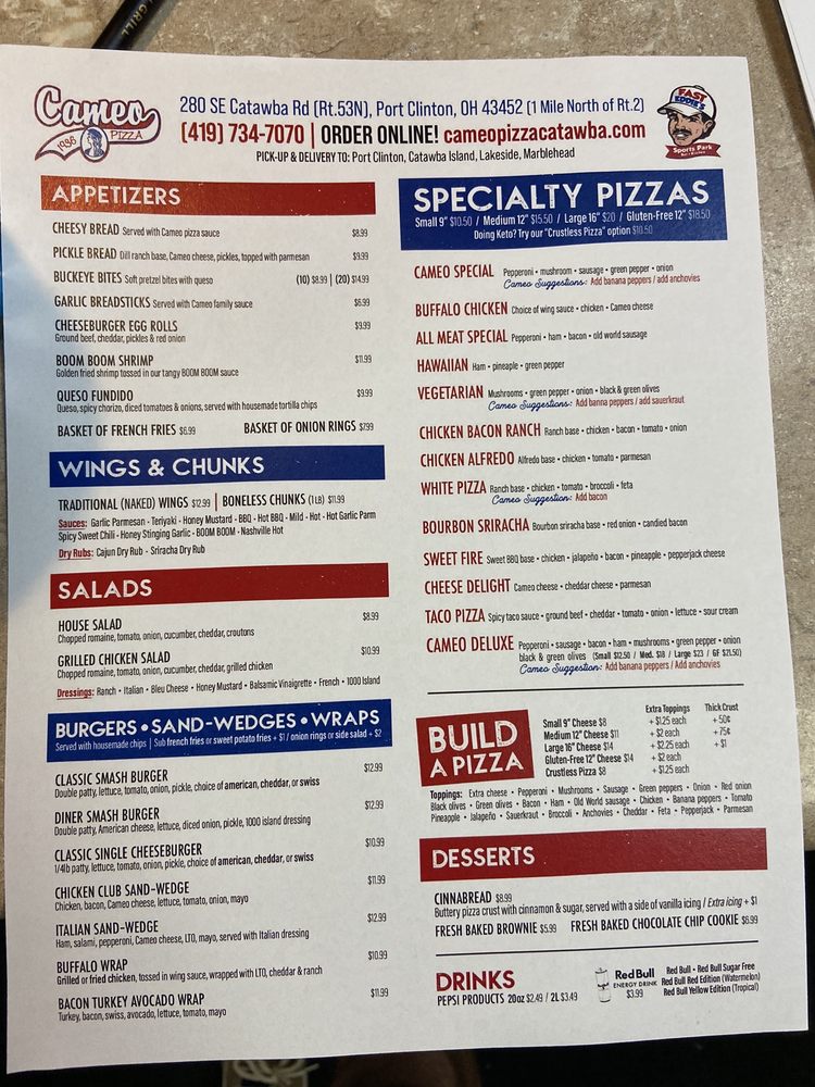 CAMEO PIZZA Updated October 2024 29 Reviews 280 SE Catawba Rd