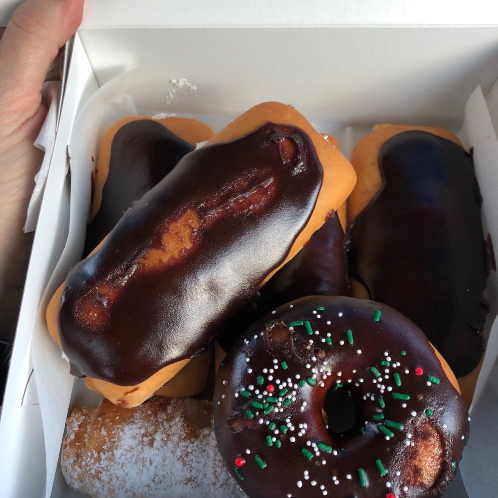 It's a Piece of Cake - Long John with filling, chocolate donut with sprinkles, & Cream Horn! - Bakeries Near Me - Saint Jacob, Illinois It's a Piece of Cake - Long John with filling, chocolate donut with sprinkles, & Cream Horn! - Bakeries Near Me - Saint Jacob, Illinois