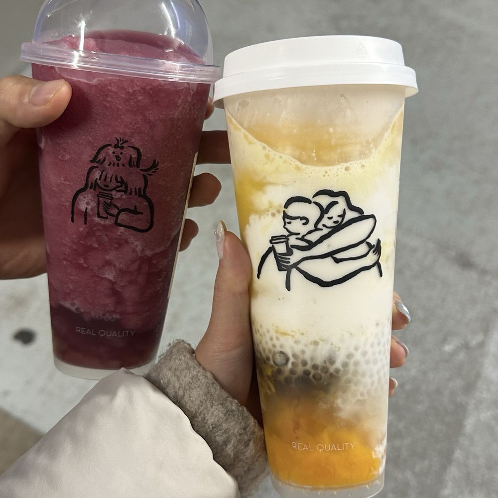 Heytea - Grape crush and mango coconut sago with boba - Bubble Tea Near Me - Bellevue, Washington Heytea - Grape crush and mango coconut sago with boba - Bubble Tea Near Me - Bellevue, Washington