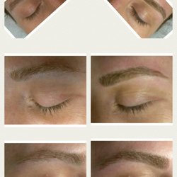 Parrish Blair - Microblading: before on left & after on right