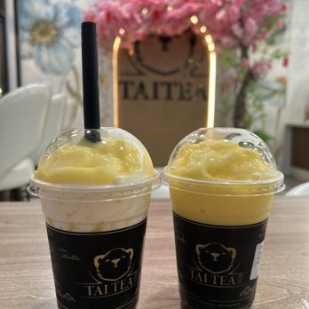 Tai Tea x The V Kitchen - Mango tornado & Mango slushy! - Vietnamese Near Me - Anaheim, California