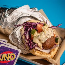 Battle & Brew - Djinn Decker Falafel sandwich