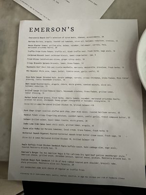 Menu photo 1 Emerson's Pittsburgh, PA