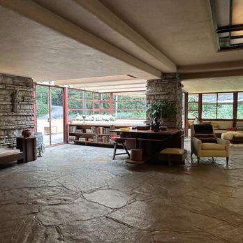 Fallingwater - Alternate view of main living room - Landmarks & Historical Buildings Near Me - Mill Run, Pennsylvania