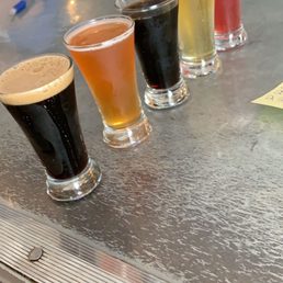 3 different beers and 2 ciders 3 different beers and 2 ciders