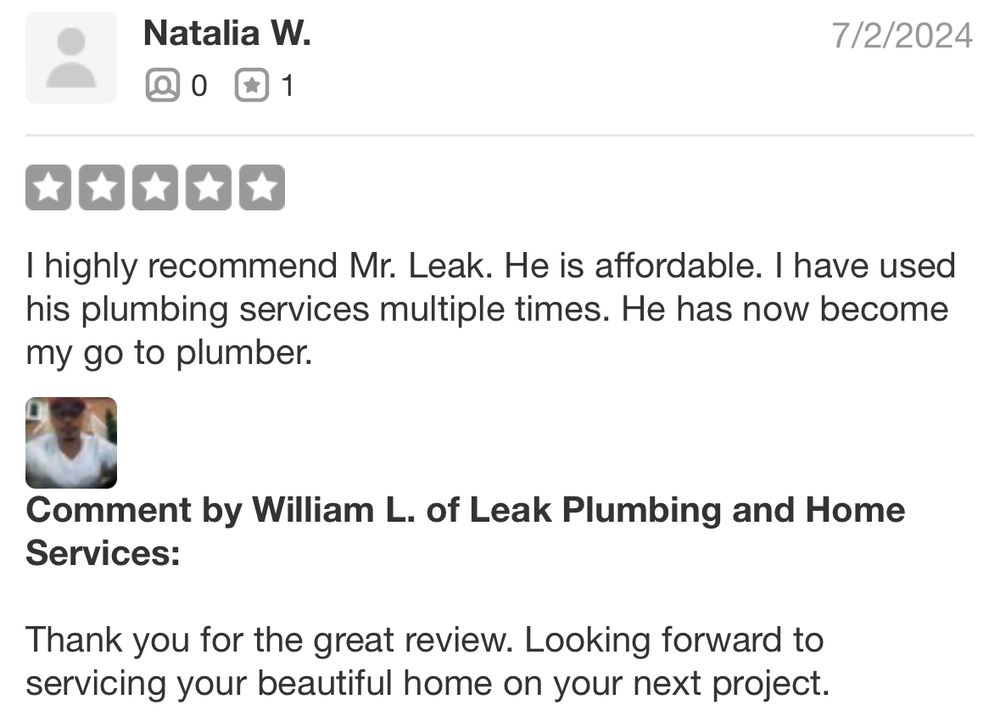 Slide of Leak Plumbing and Home Services