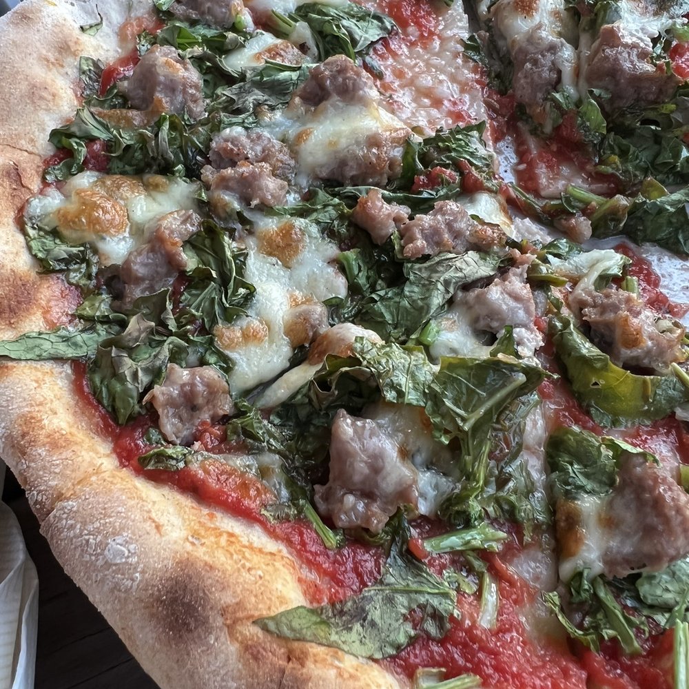 The Laundrette - Sausage / rapini (?) - Pizza Near Me - Narrowsburg, New York The Laundrette - Sausage / rapini (?) - Pizza Near Me - Narrowsburg, New York