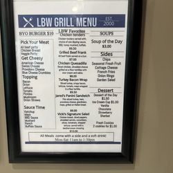Lake Barrington Woods Grill - Menu