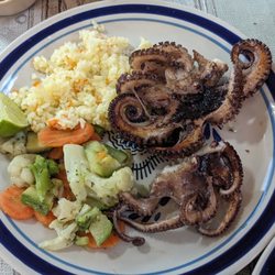 Los Abuelos - Grilled Octopus, delish but a bit overcooked. Ask them to not overcook it if you order it.