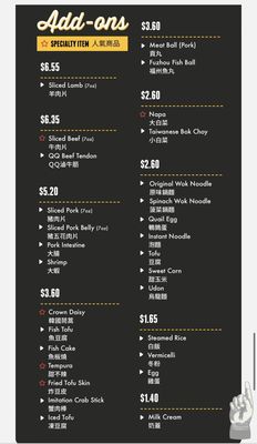 Menu photo 8 Boiling Point Arcadia, CA