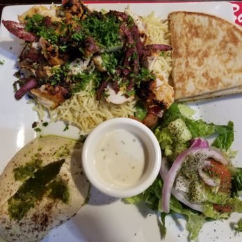 Al Basha - Kebab grill plate with chicken - Mediterranean Near Me - Seattle, Washington Al Basha - Kebab grill plate with chicken - Mediterranean Near Me - Seattle, Washington
