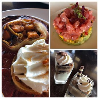 Seasons 52 - Hand-Rolled Lasagna /  Ahi Tuna Tartare / Mocha Macchiato and Pecan Pie dessert shots - New American Near Me - Orlando, Florida