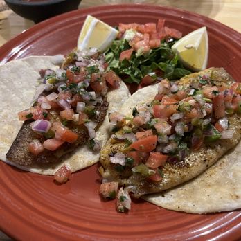 El Campestre - Fish tacos with lots of garnish and soft tasty tortillas - Mexican Near Me - Cortez, Colorado