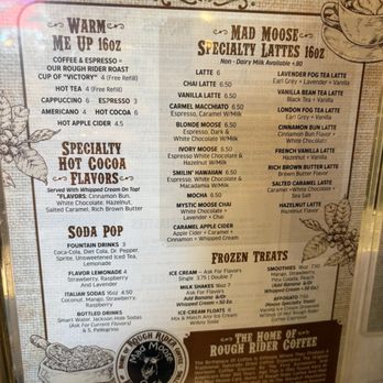 Mad Moose Cafe - Drink menu - Cafes Near Me - Eden, Utah