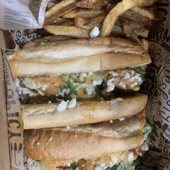 Potato Pit & Juice Bar - Shrimp po boy with fries - Poutineries Near Me - Dearborn, Michigan Potato Pit & Juice Bar - Shrimp po boy with fries - Poutineries Near Me - Dearborn, Michigan
