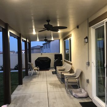 KM Patio Covers - Six LED lights a long with two fans can't wait to enjoy this throughout the year!!! - Patio Coverings Near Me KM Patio Covers - Six LED lights a long with two fans can't wait to enjoy this throughout the year!!! - Patio Coverings Near Me
