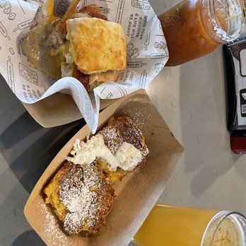 The Biscuit Bar - Bloody Mary shandy bacon egg biskit - Breakfast & Brunch Near Me - Arlington, Texas The Biscuit Bar - Bloody Mary shandy bacon egg biskit - Breakfast & Brunch Near Me - Arlington, Texas