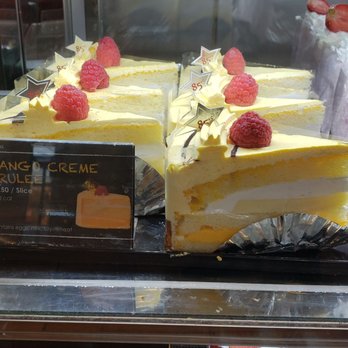 85°C Bakery Cafe-Claremont - Mango Creme Brulee slice cake - Coffee & Tea Near Me - Claremont, California 85°C Bakery Cafe-Claremont - Mango Creme Brulee slice cake - Coffee & Tea Near Me - Claremont, California