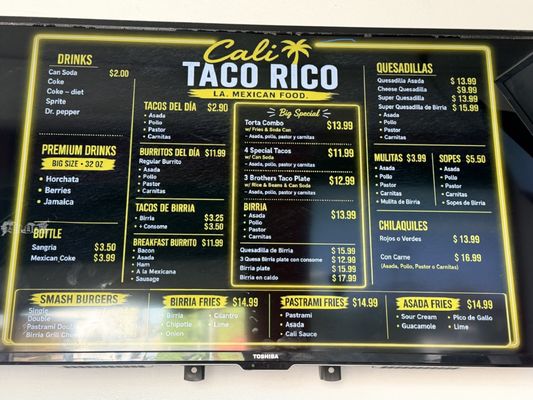 Menu photo 1 Cali Taco Rico Bellflower, CA